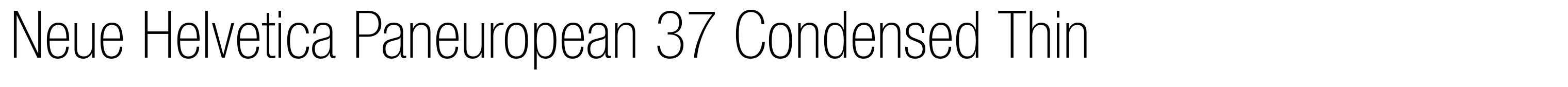 Neue Helvetica Paneuropean 37 Condensed Thin